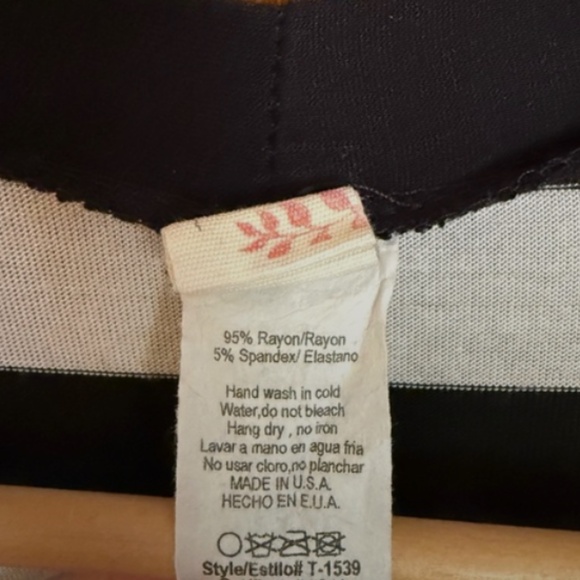 7th Ray Black and White Striped Long Cardigan M - Picture 4 of 4